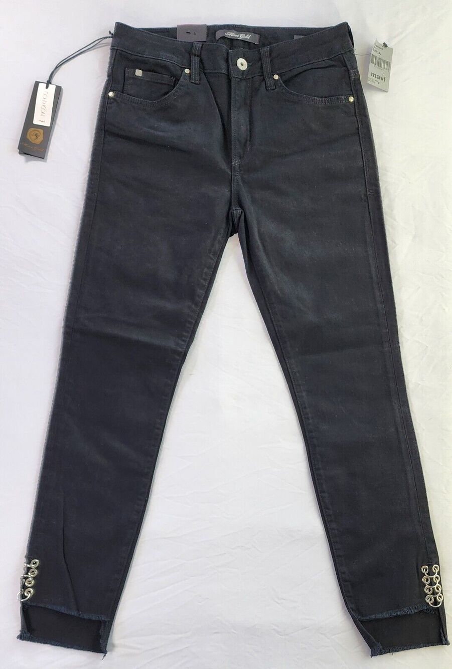 Mavi Jeans Womens 27x27 Black Tess High Rise Skinny Mavi Gold Casual MOB Chic - Picture 1 of 16